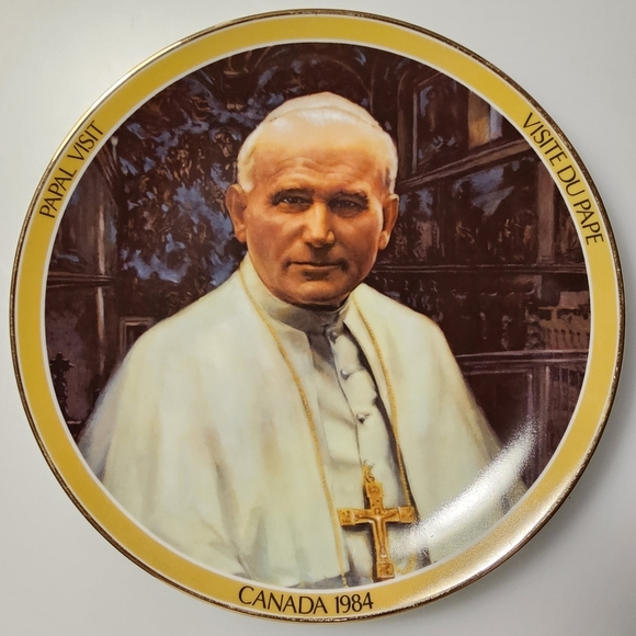 Pope John Paul II Papal Visit to Canada 1984 Commemorative Plate - Picture 1 of 7
